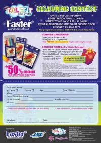 <b> Faster Coloring Contest@ Talent BookStore Klang Parade@2nd August 2015</b>